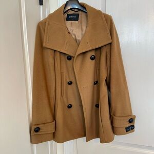 Babaton Tan Double-Breasted Coat